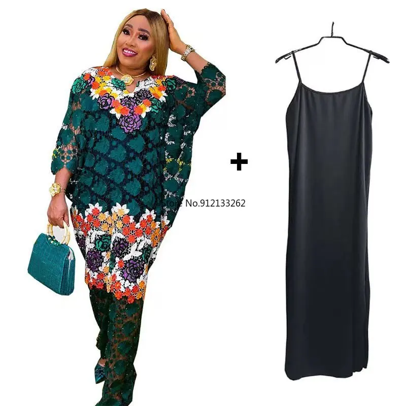 

African Dresses For Women Dashiki Diamond Clothes Robe Marocaine Luxury Dubai Kaftan Abaya Muslim Evening Hollow Out Maxi Dress