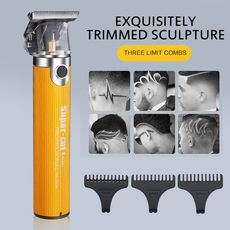 

Профессиональная машинка для стрижки волос T- Skeleton, Беспроводная электрическая бритва, бритва для бороды, машинка для стрижки волос, инструменты для укладки волос