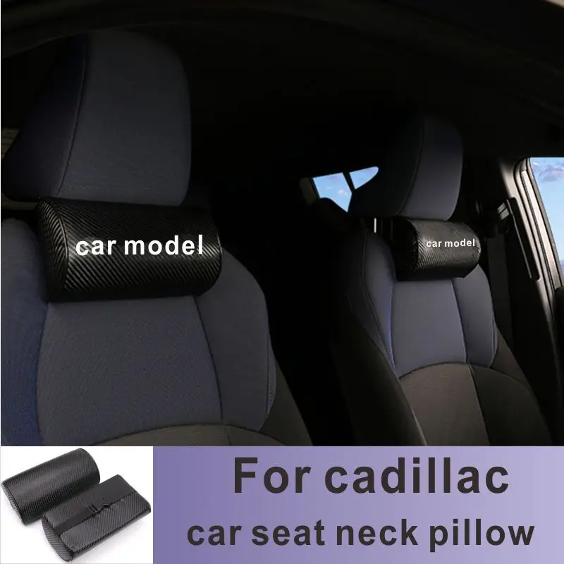

2P For Cadillac XT4 XT5 XT6 CTS ATSL XTS CT4 CT5 Escalade STS SLS ELR Car Seat Head and Neck Pillow Carbon Fiber Cervical Pillow