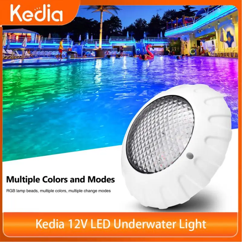

Kedia 12V LED Underwater Light IP68 Seven Color RGB Pool Night Light Wireless Remote Control Wall Mounted Lamp For Pool Lighting