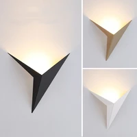 modern minimalist triangle shape led wall lamps nordic style indoor wall lamps living room lights 3w ac85 265v simple lighting