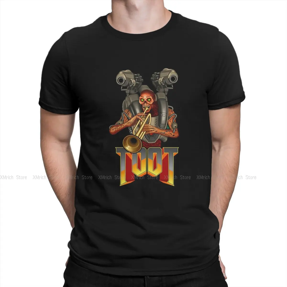 

Toot Men's T Shirts Doom Doomguy UAC Slayer Hayden Pierce FPS Cool Tee Shirt Round Neck T-Shirt 100% Cotton Printing Tops