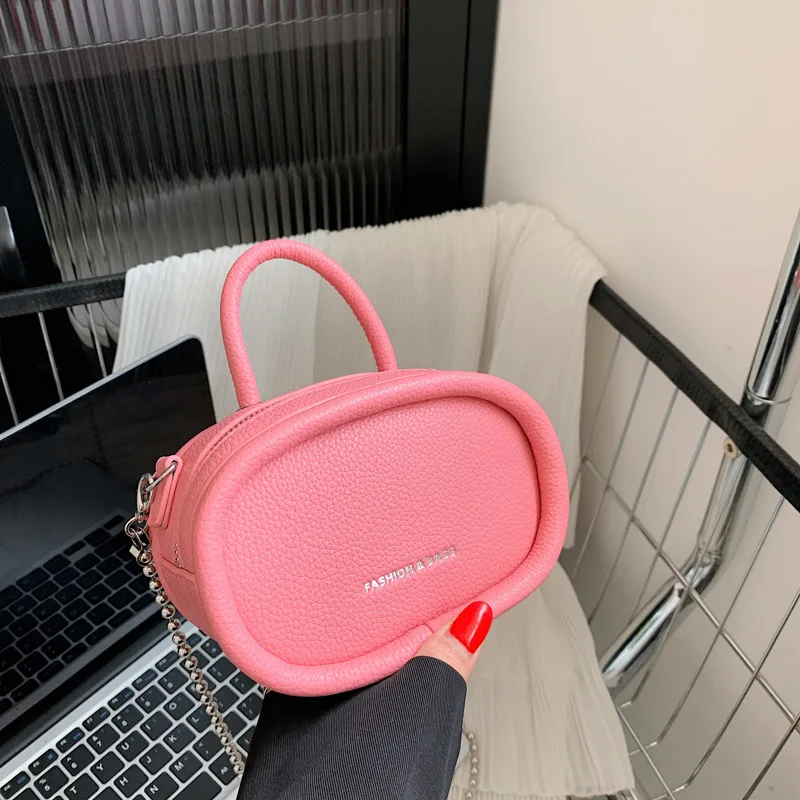 

New Fashion Niche Small Bags Chain Handheld Shoulder Crossbody Bag Mini Cute Handbag Daily Coin Purse Makeup Pouch Earphone Bag