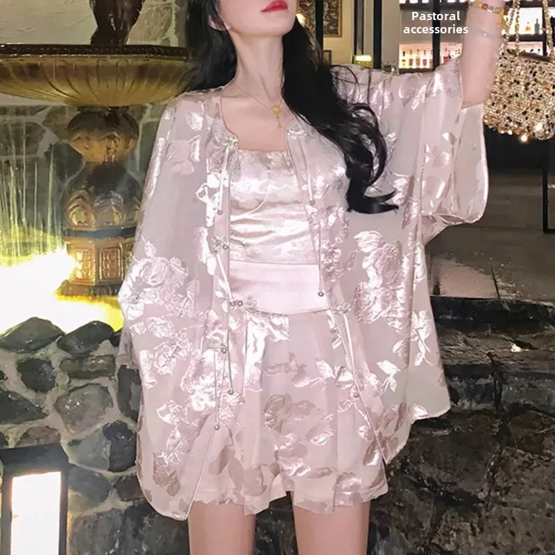 Для Galaxy Dream костюм-тройка женский свободный крой с длинным рукавом и круглым