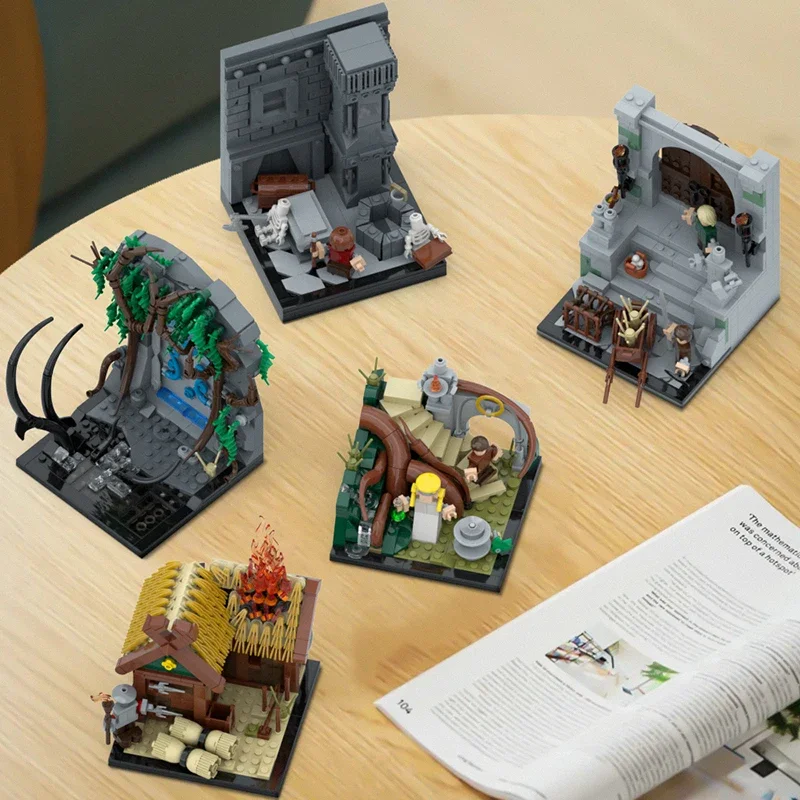 MOC Lords кольца сцены глубокая модель шлема набор строительных блоков игровых идей