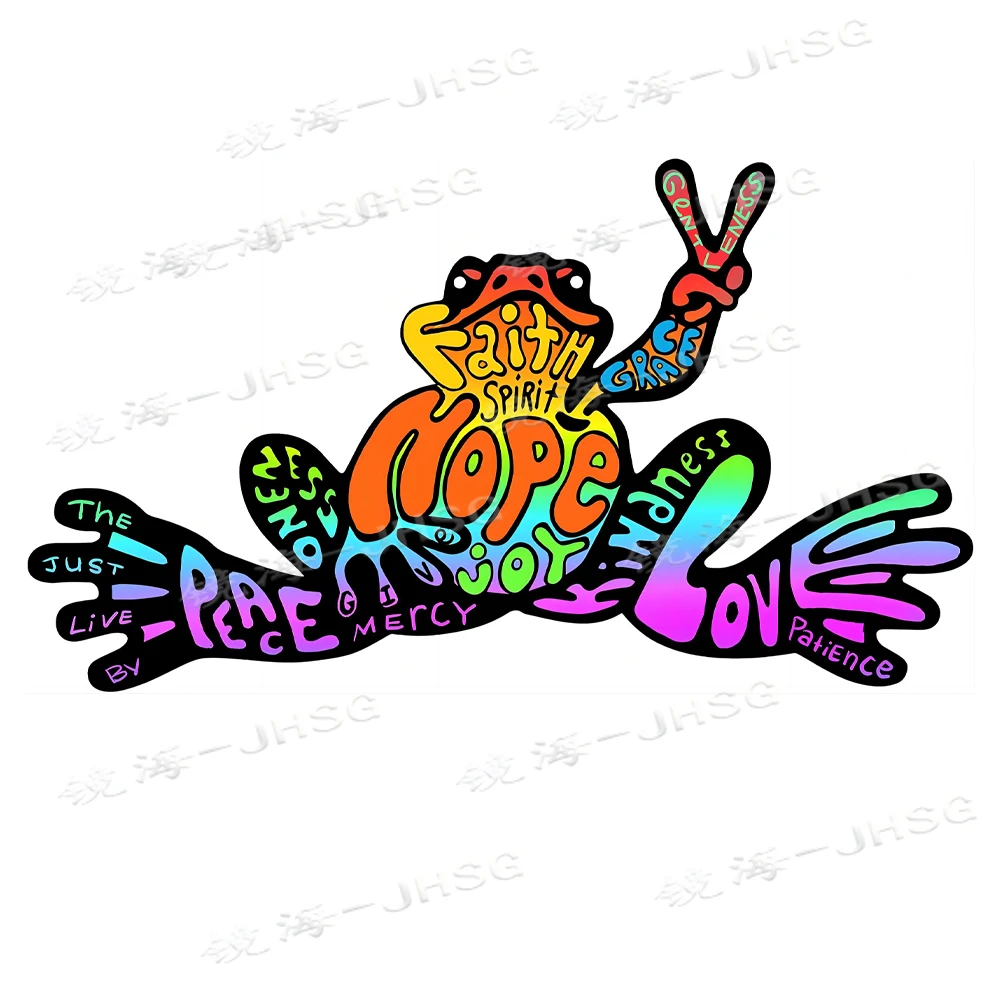 Наклейка на автомобиль с надписью Peace наклейка-Лягушка Виниловая наклейка