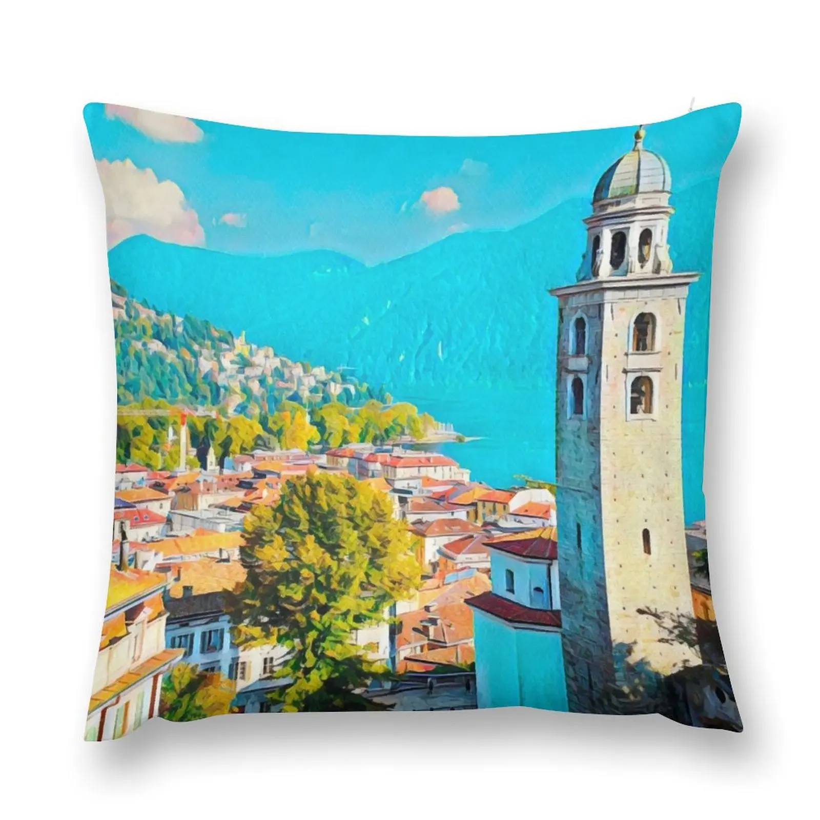 Люгано Швейцария детская подушка