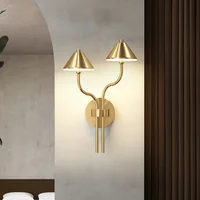 Copper Wall Lamp Creative Modern Umbrella Decorative Lamp LED Sconce Wall Llight Living Dining Room Bedroom Stair Aisle New