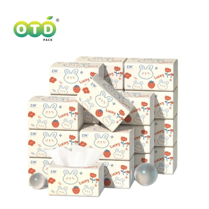 

Mini Cute Rabbit Facial Tissues Packs Pocket Paper Napkins Travel Size Print for Kid School Travel Camping Office Daily Use