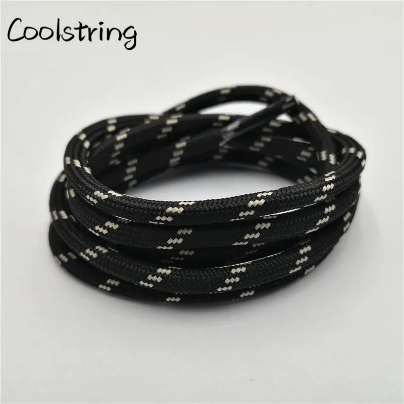 Coolstring Outdoor Round Rope Hiking Shoes Laces Striped Wear Resistant Sneakers Boot Shoelaces Strings For Men And Women Sports