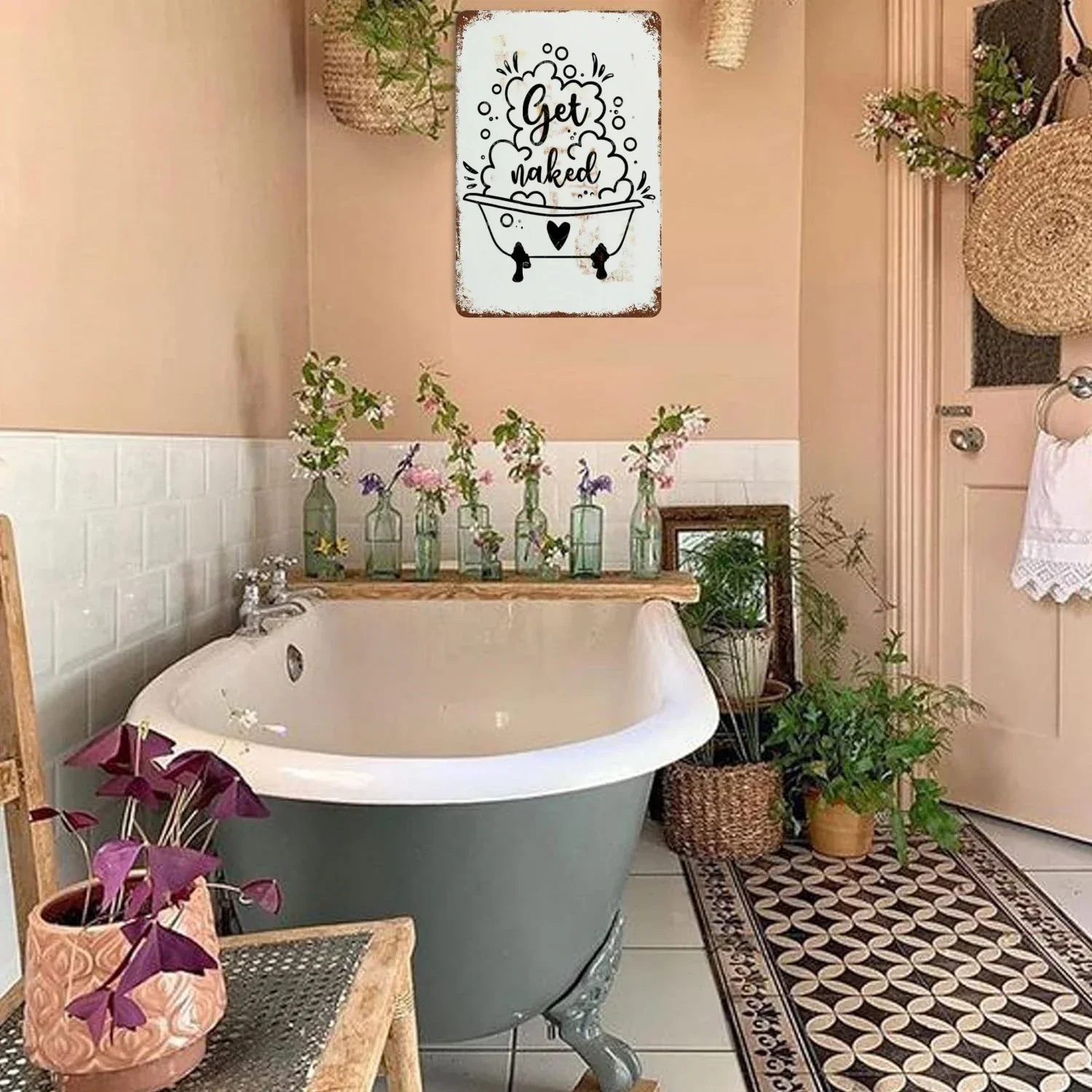 Забавный туалет металлическая картина жестяная вывеска ретро-картина винтажная