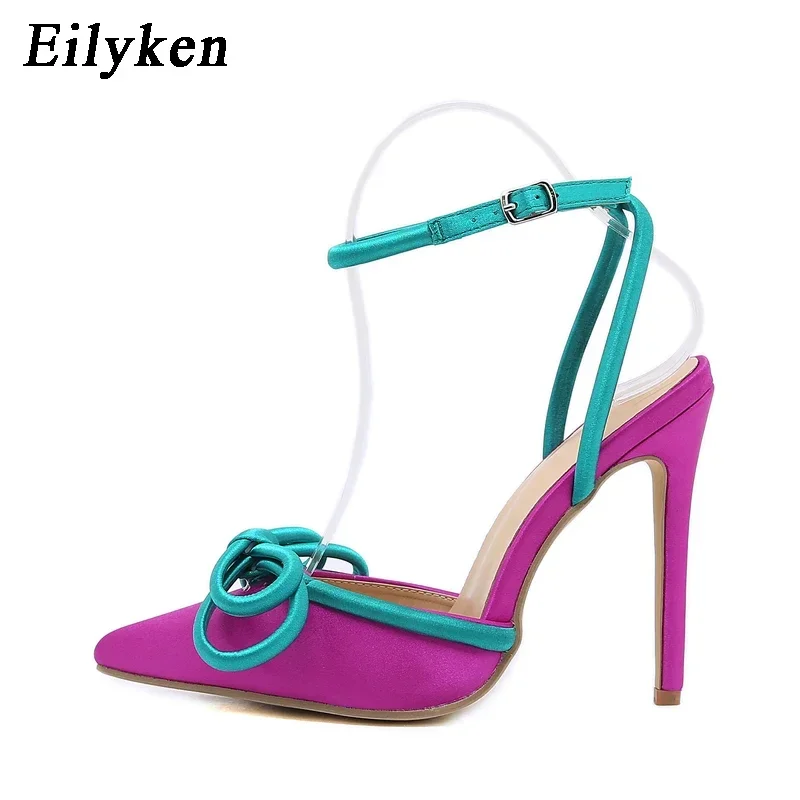 Женские туфли-лодочки Eilyken из шелка с узлом-бабочкой и острым носком