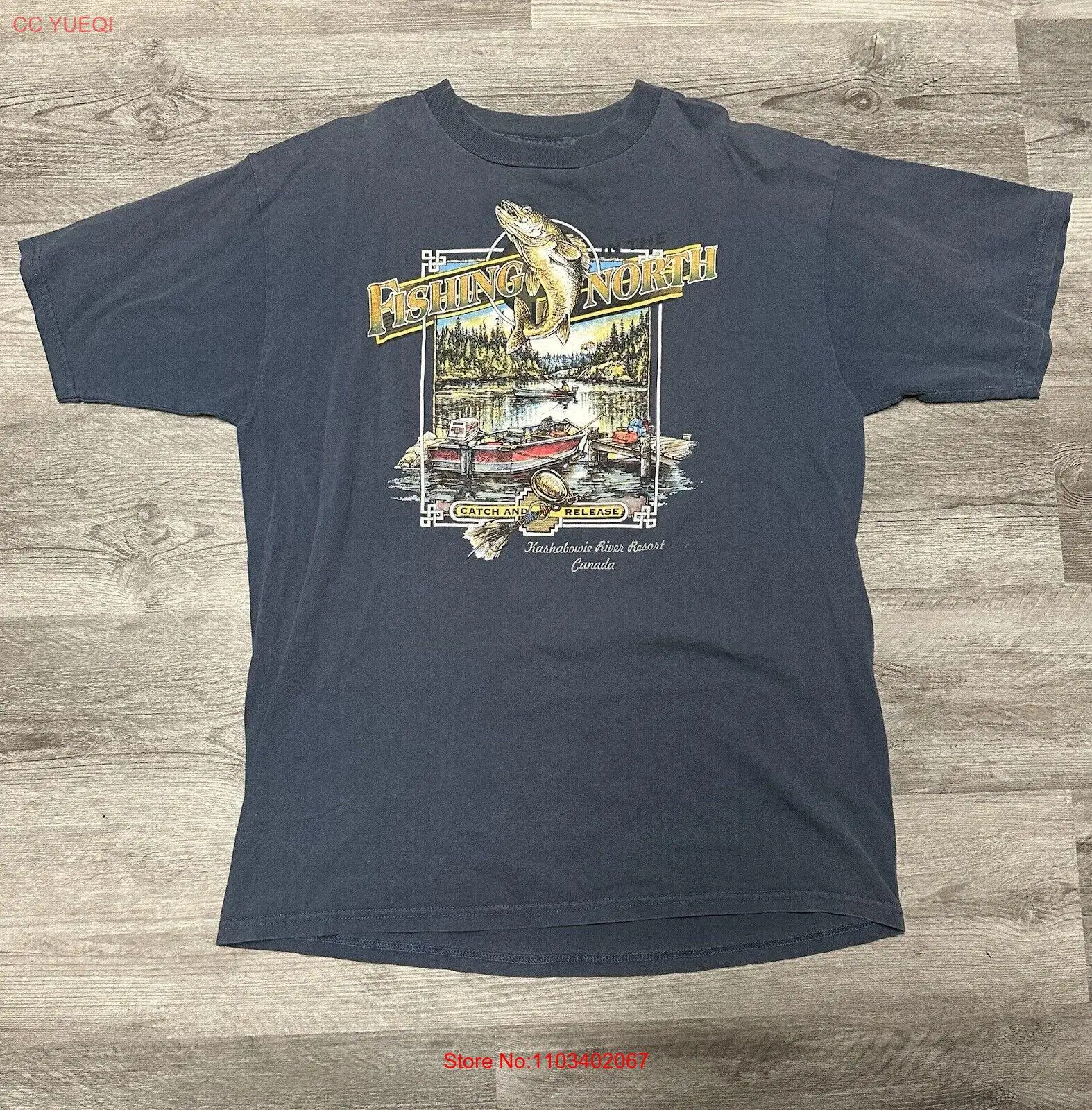 Отделка 90-х годов в Северном курорте Кашабзю канадская темно-синяя рубашка L