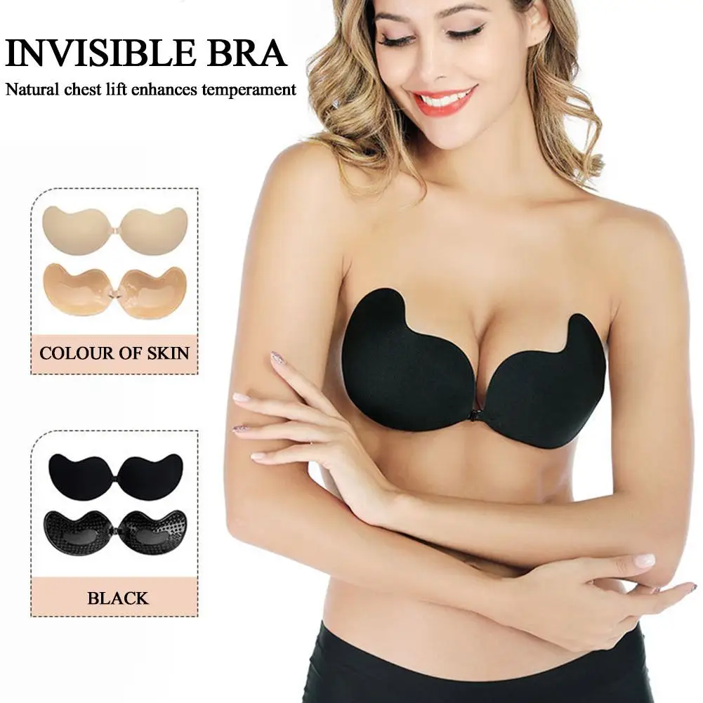 

1PC Mango Shape Silicone Chest Stickers Lift Up Nude Bra Self Adhesive Strapless Breast Petals Invisible Cover Pad Underware