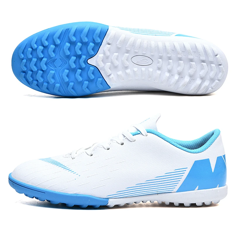

QQ-1809 Mens Soccer Shoes Non-Slip Ultralight Turf Soccer Cleats for Kids TF/FG Training Football Sneakers Chuteira Campo 35-45