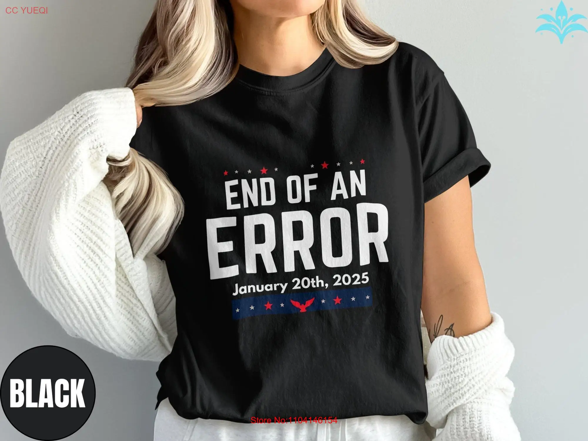 Футболка Конец ошибок 20 января 2025 года патриотическая футболка Trump Inauguration