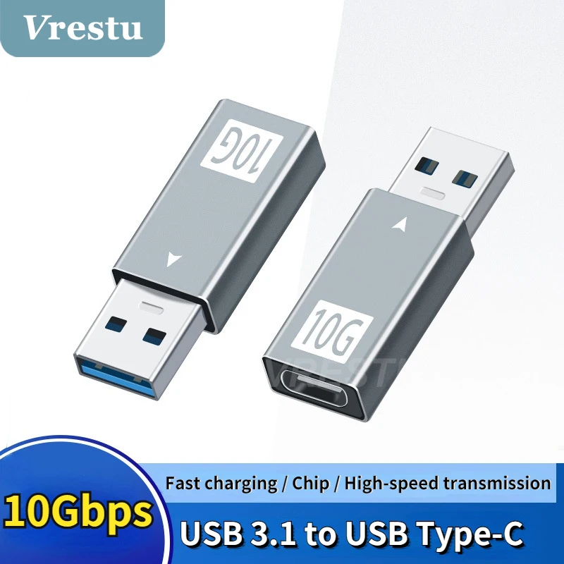 

USB 3.1 10Gbps Type-C Adapter USB C USB 3.0 Male to Tipo C Female Converter Data Connector for Flash Drive Computer HUB Phone PC