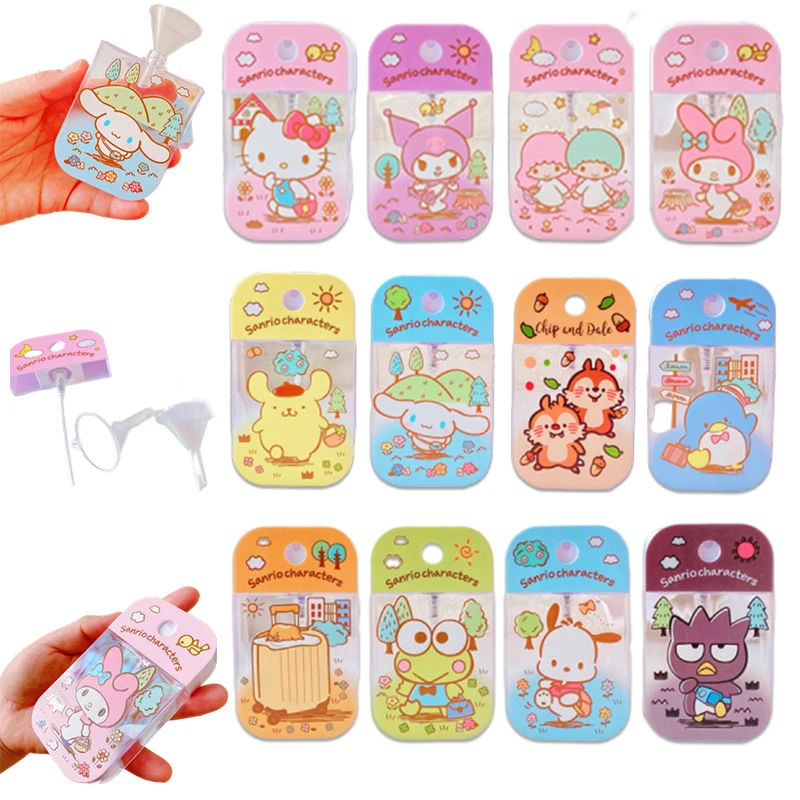 

Kawaii Anime Kuromi Kittys Cinnamoroll My Melody Littletwinstars Hangyodon Perfume and Alcohol Sub-Bottling Birthday Gift