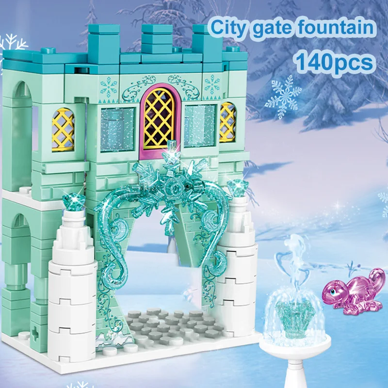 Ледяной замок для друзей строительные блоки снежный дом девочек детская