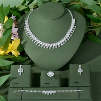 naikelisi 4pcs luxury green purple mixed big jewelry set for women wedding cubic zircon cz african dubai bridal jewelry n 28