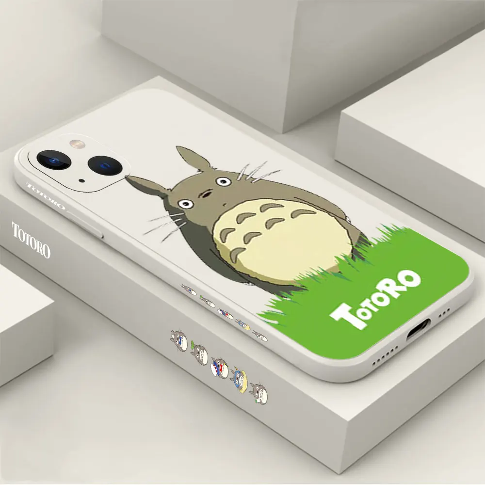 

Prairie Fat Cat Totoro Phone Case For Apple iPhone 14 13 12 11 Pro Max Mini 8 7 6 6S X XR XS SE Plus Cover Fundas Cqoues Shell