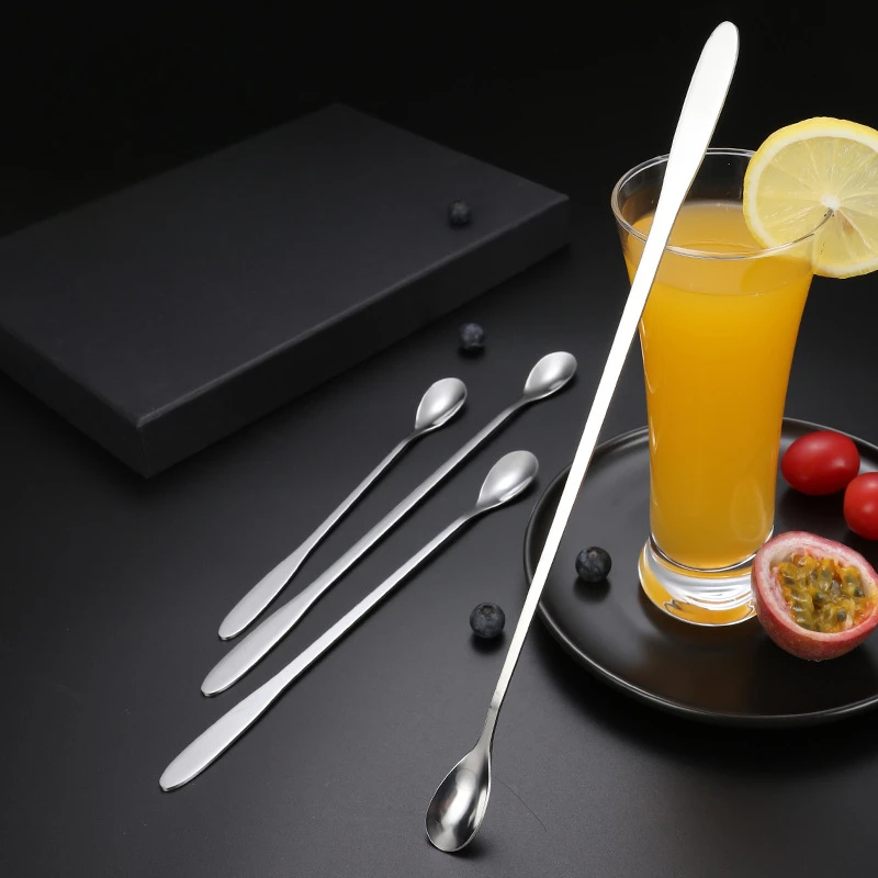 Многоразмерная Коктейльная ложка с длинной ручкой из нержавеющей стали