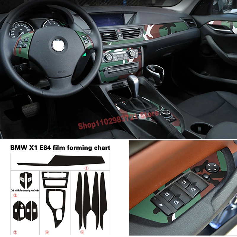 

Автомобильный Стайлинг, новинка, 3D/5D, углеродное волокно, Автомобильный интерьер, центральная консоль, изменение цвета, литьевая наклейка, наклейки для BMW X1 E84 2010-2016