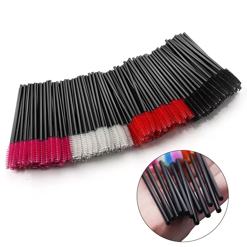 

50pcs/lot Make up Eyelash Brush Disposable Comb Mascara Wands Eye Lashes Extension Applicator famale Makeup Tools Accessories