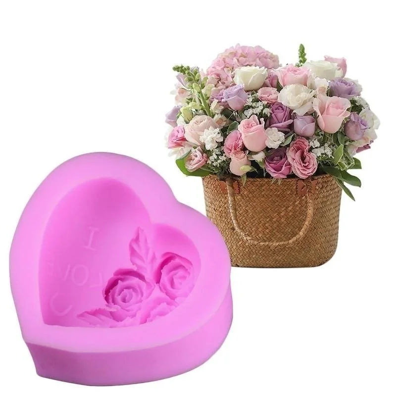 Love Heart Shaped Soap Silicone Mold Fondant Cake Decorating Tools | Дом и сад
