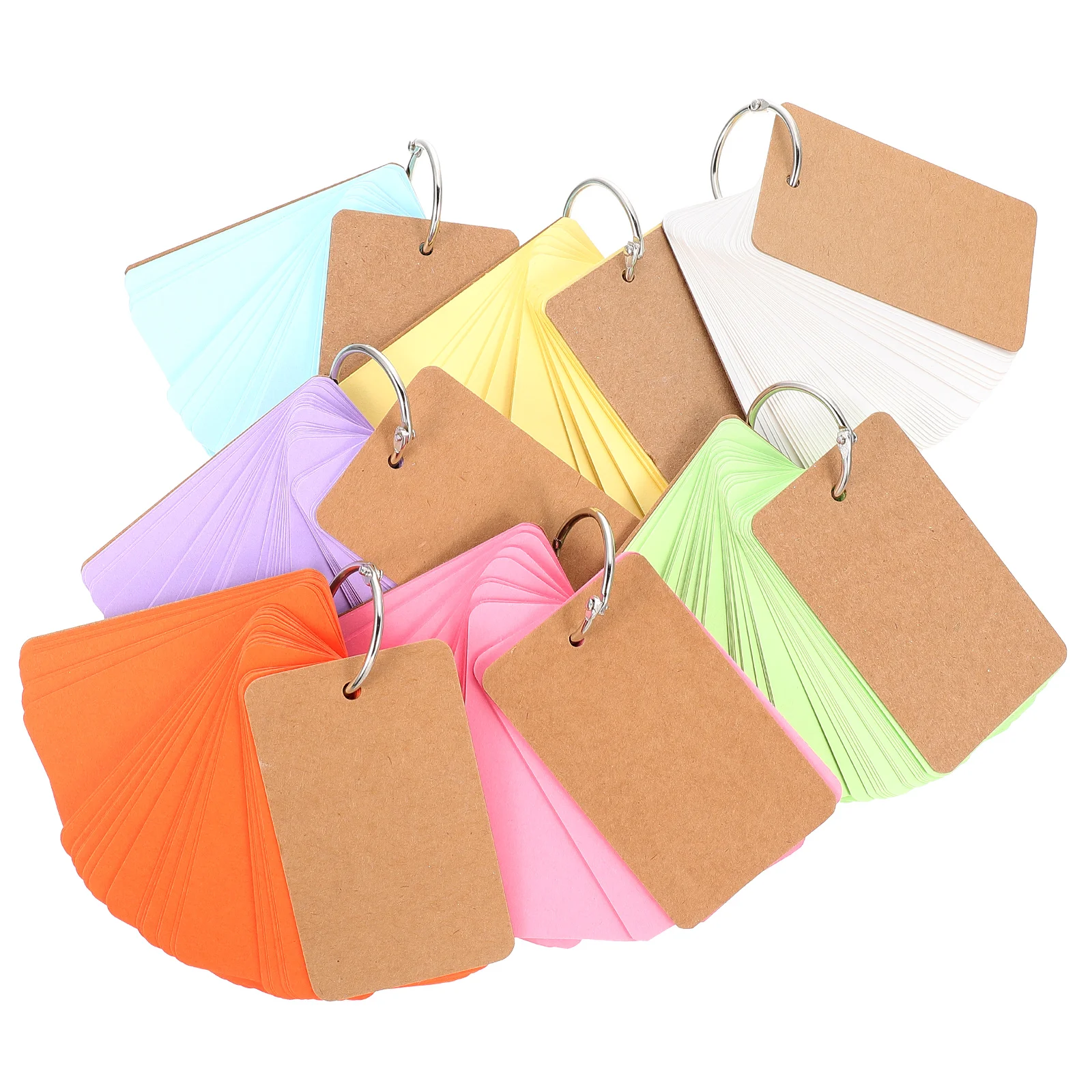 

Note Card Pad Binder Rings Flashcards Binders Colorful Studying Blank Hand Painting Words White Cardstock Paper material