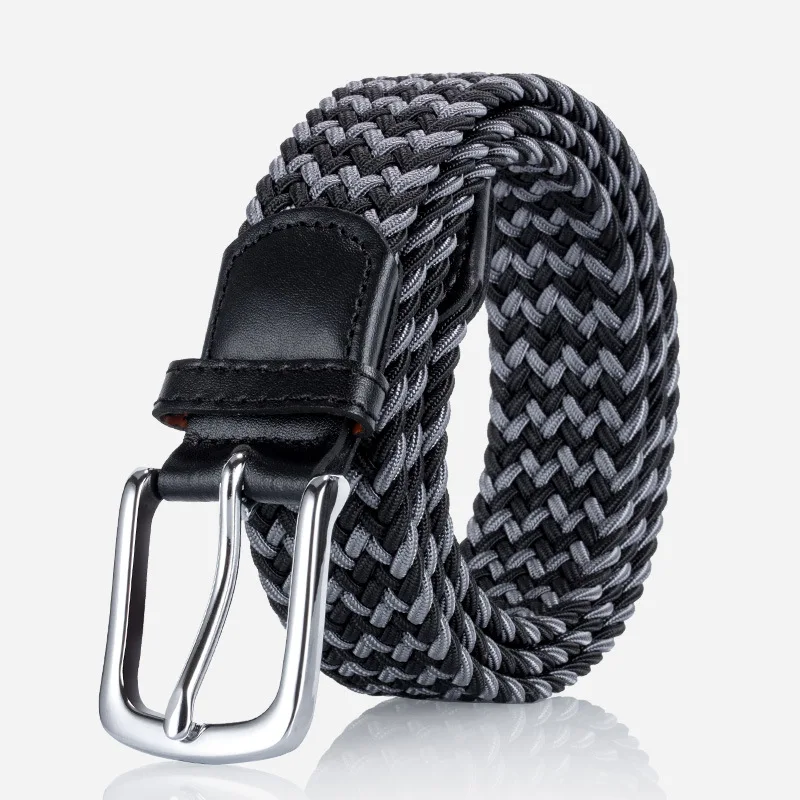 Trendy New Stretch Canvas Woven Belt High-Quality Casual Men's And Women's Luxury Brand Design Versatile Pin Buckle Belt A2880