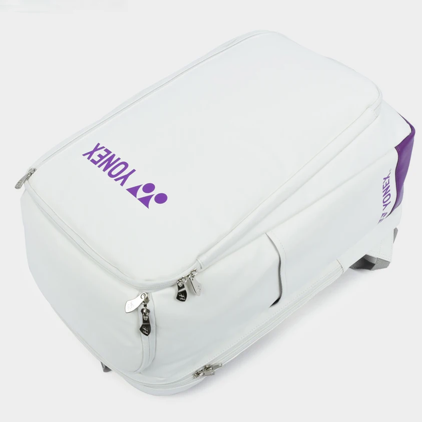 Genuine YONEX PU Leather Racket Bag Thicken Tennis Backpack Comfortable Waterproof 6-8pcs Racquets Large Badminton Bag for Match