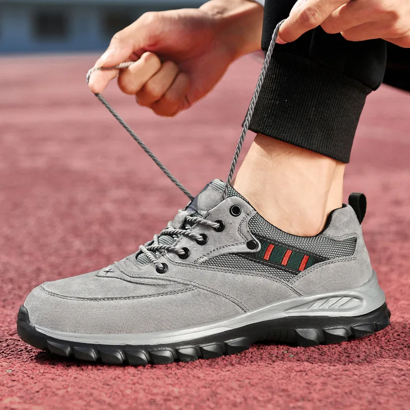 

2023 new Men Genuine Leather Casual Sneaker Mens Outdoor Sneakers Mountaineering Sneakers Shoes Zapatillas De Deporte big size45