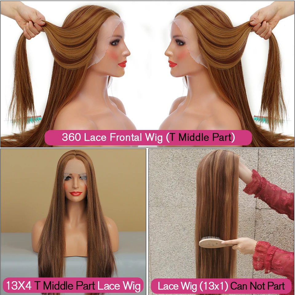 Синтетический парик с эффектом омбре для чернокожих женщин прямой 18-28 дюймов