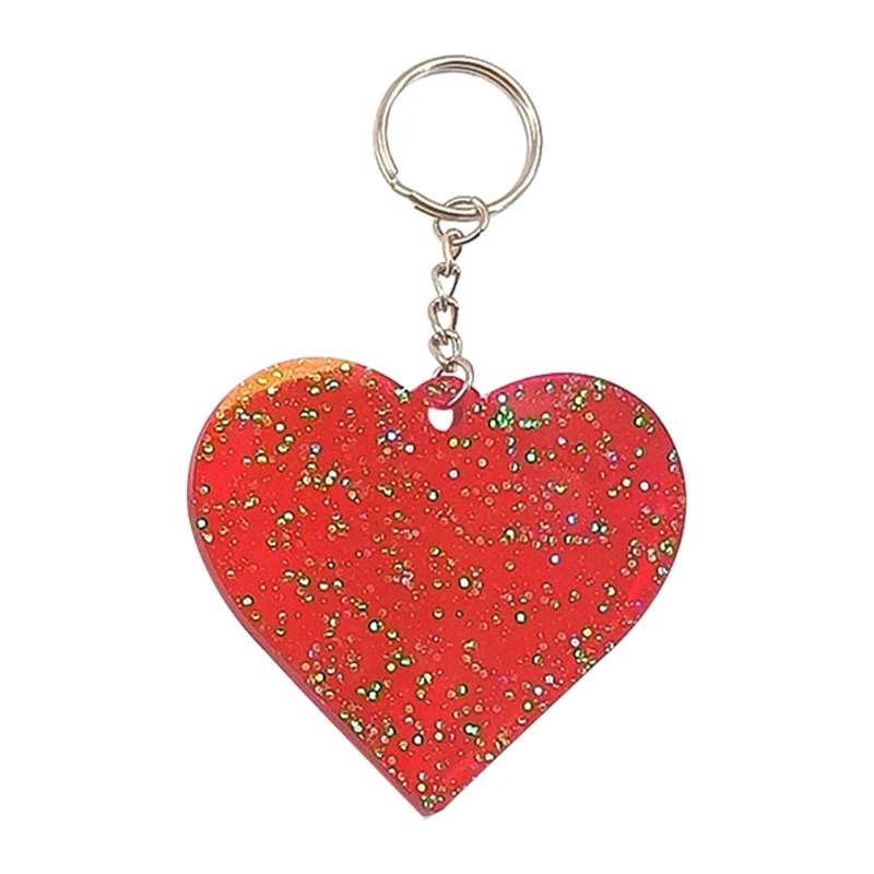 

N58F Resin Molds Silicone Keychain Love Heart Shaped Epoxy Casting Mold Hanging Tag Keychain Epoxy Mould