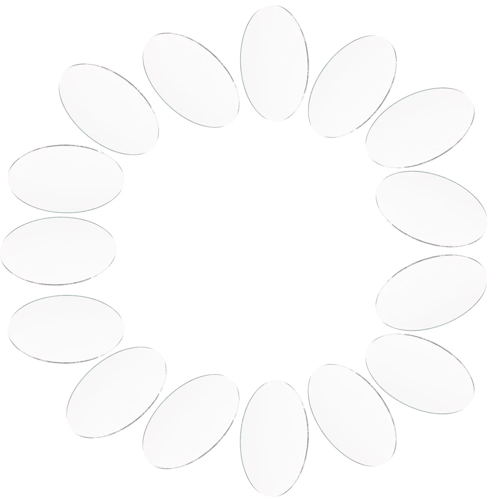

20 small craft mirrors Oval Mirror Tiles DIY Geometric Mirror Tiles Pieces Unfinished Mirror Lens Mirror Making Supplies Mini