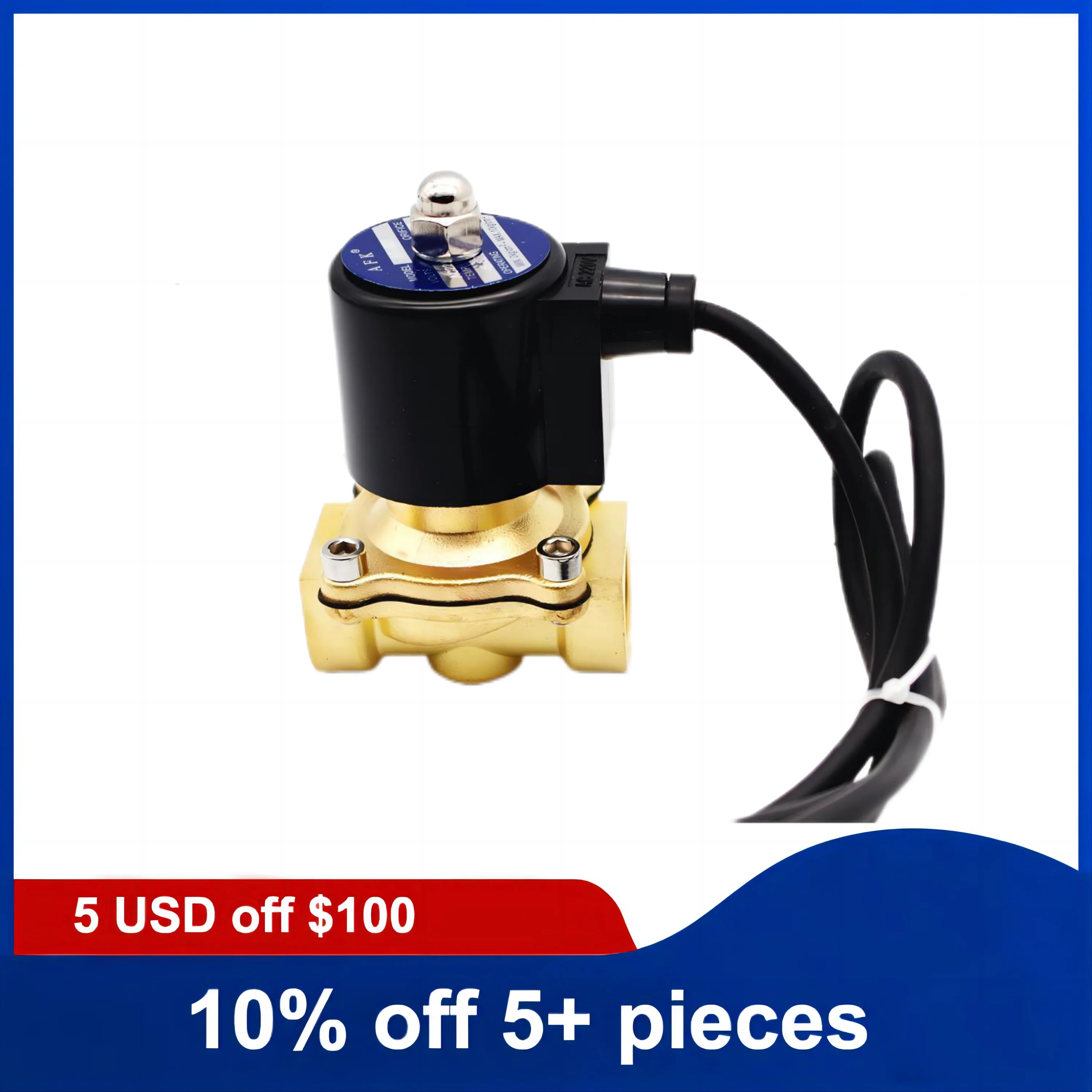 Нормально замкнутый латунный электромагнитный клапан для подводной съемки 2