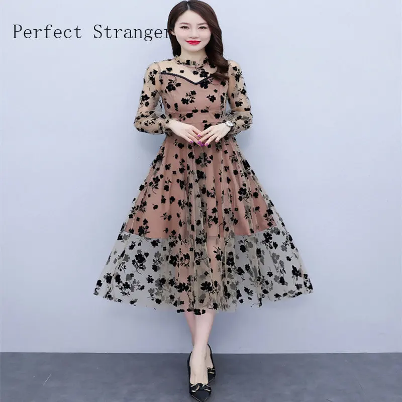 

Mesh Black Casual Dress Sukienka Fashion Midi Dresses For Women 2022 Tulle Robe Femme Chic Summer Clothes Elegant Party Vestidos