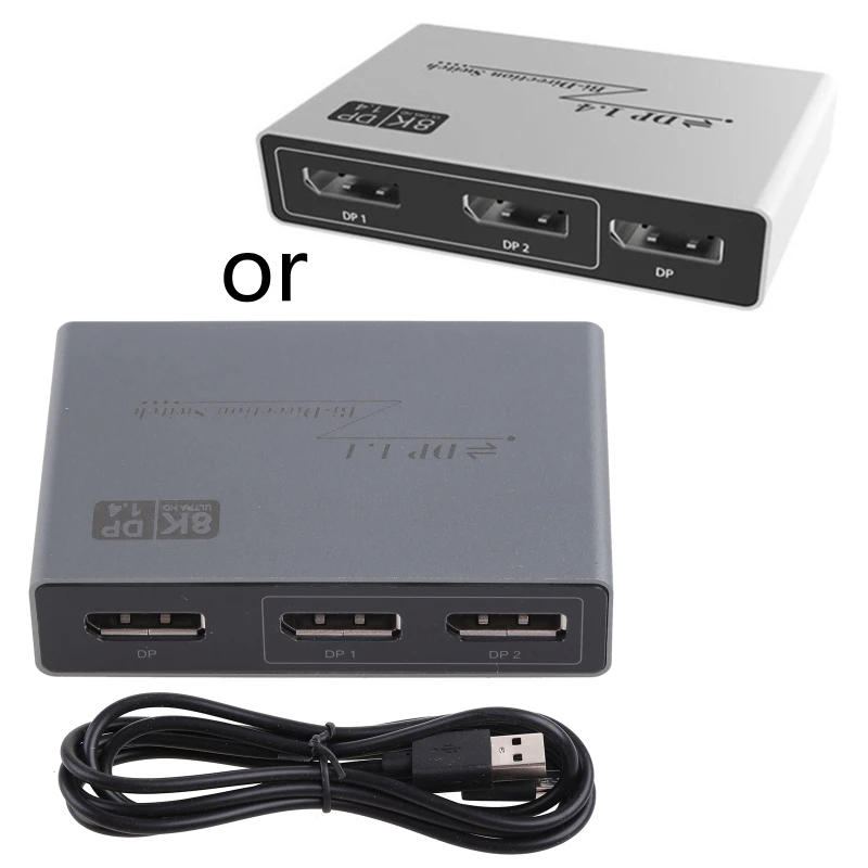 

2 In 1 Out 8K HDMI-Compatible Bi-Direction Switch Ultra High Definition Switcher Selector Support 8K 30Hz 4K 144Hz
