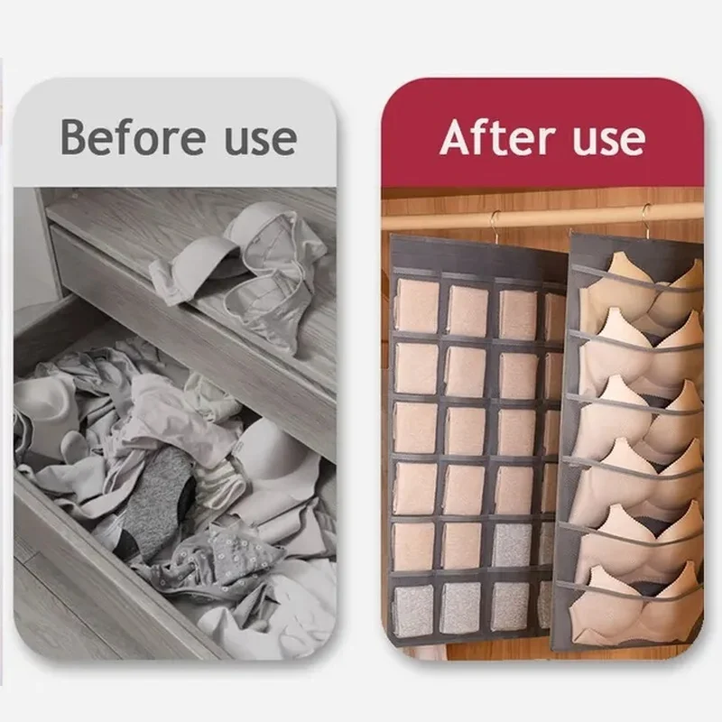 Двусторонняя Подвесная Сумка Для Хранения Нижнего Белья Домашний Шкаф Общежитие