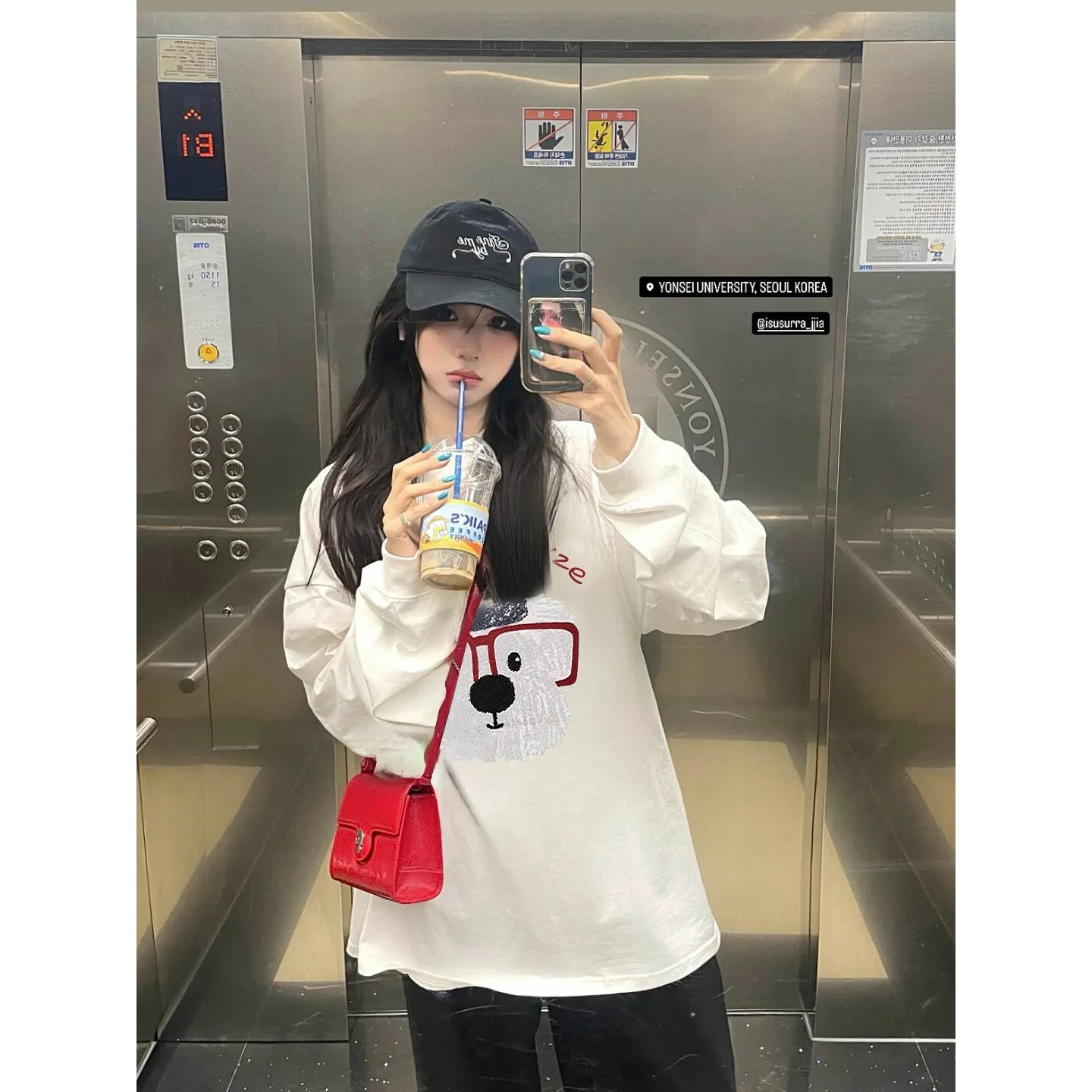 Корейская серия Ins Sweet Gyaru уменьшающая возраст рубашка с длинными рукавами