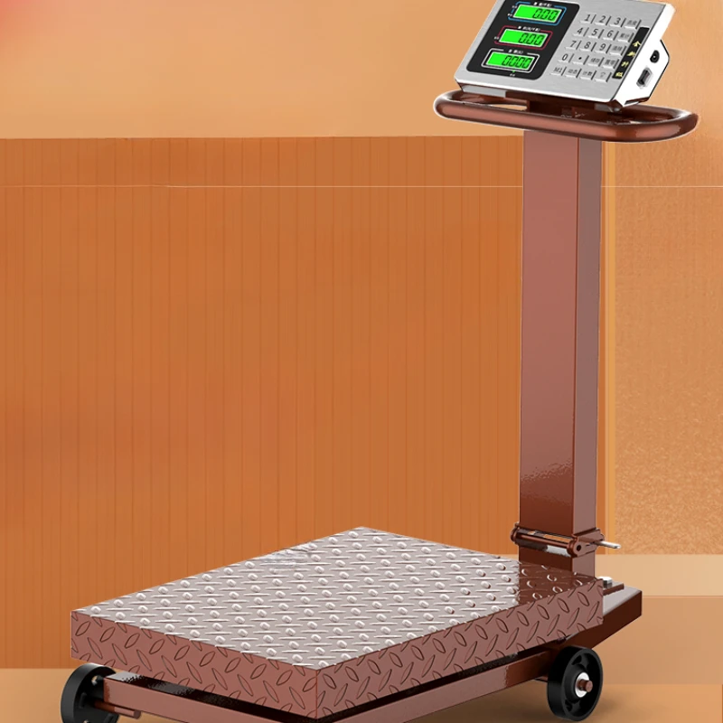 

Large Electronic Scale, Commercial 300kg Weighing Platform Scale, 600kg Folding Hand Wheel Weighbridge Electronic Scale