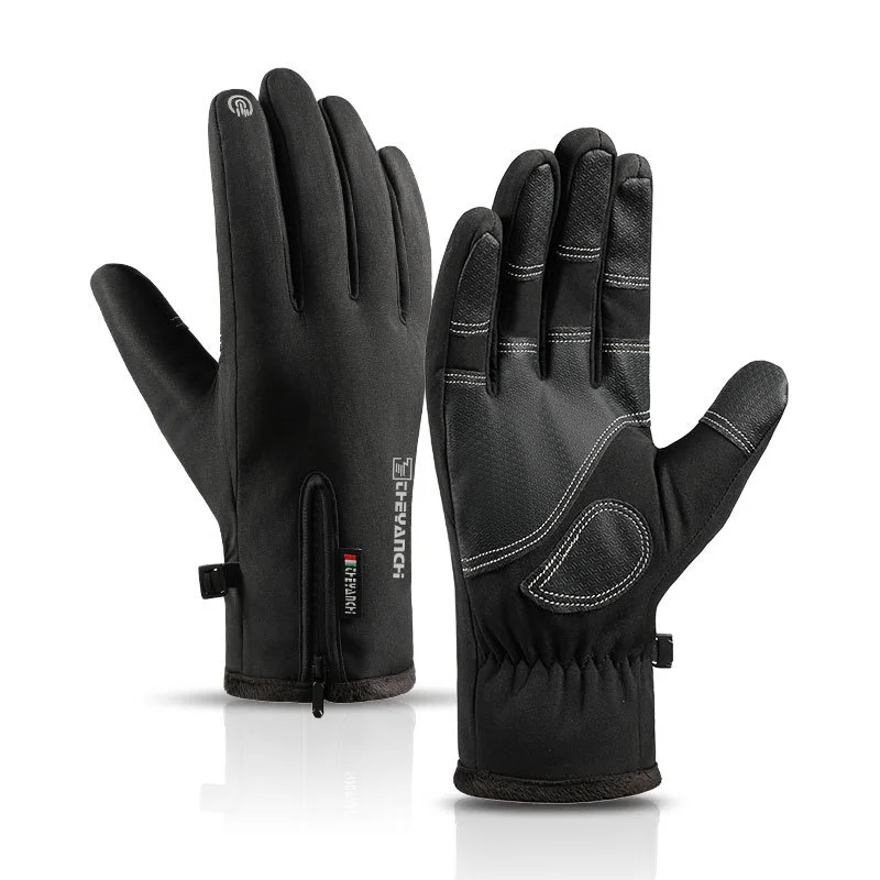 

Ski gloves men's q804 waterproof men's cold proof Plush thickened outdoor cycling WARM WINTER CYCLING GLOVES men and women