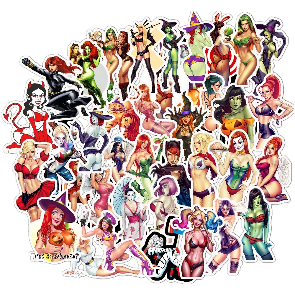 

10/30/50PCS Hot Style Personality Hip Hop Girl Sticker for Luggage Laptop IPad Phone Case Journal Waterproof Sticker Wholesale