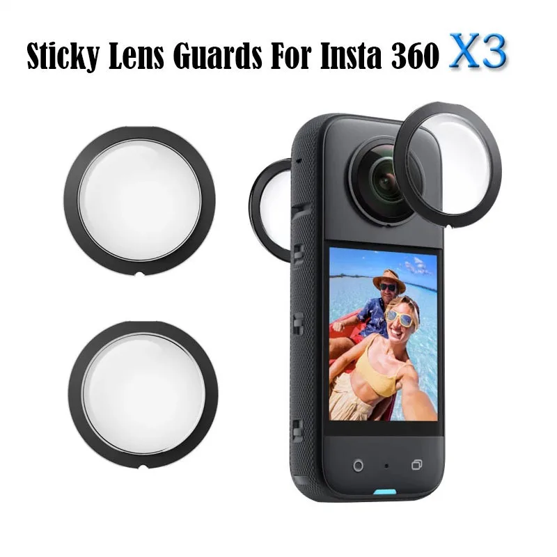 

For Insta360 X3 Sticky Lens Guards Sticky Lens Guards Protector For Insta 360 One X3 Panoramic Action Camera Protect Accessories