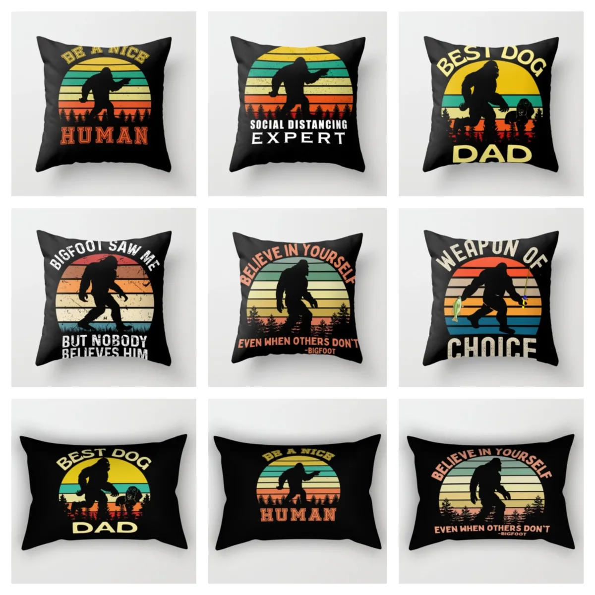 

Bigfoot Plush pillowcase，living Room Sofa Throw Pillow Cushion Cover，throw pillows covers 40x40,45x45,50x50,60x60 30x50 40x60