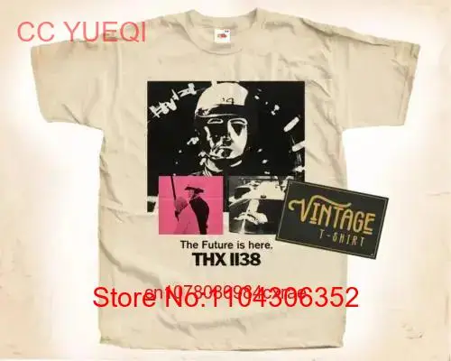 THX 1138 V1 T SHIRT Movie Poster Vintage Natural sizes S to 5XL long or short sleeves