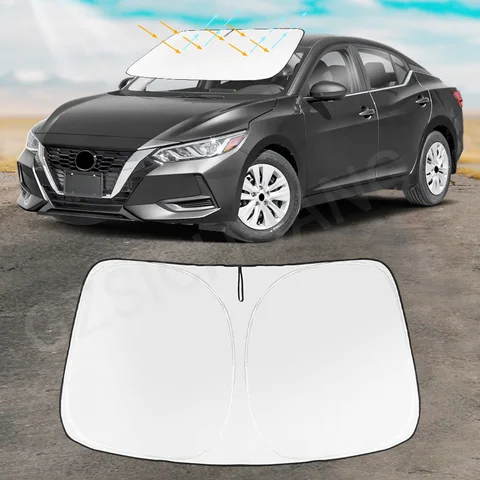 Солнцезащитный козырек на лобовое стекло автомобиля для Nissan Sentra 2020 2021 2022 2023 2024, чехлы, козырьки, авто солнцезащитный козырек на переднее окно, автомобильные аксессуары