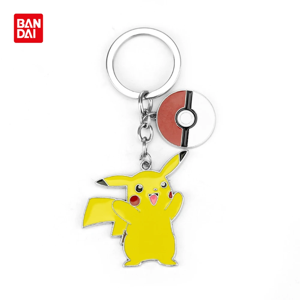 

Anime Pokemon Keychains Pikachu Metal Enamel Pendant Keyrings Cute Cartoon Keyholder for Backpack Decoration Gifts for Kids