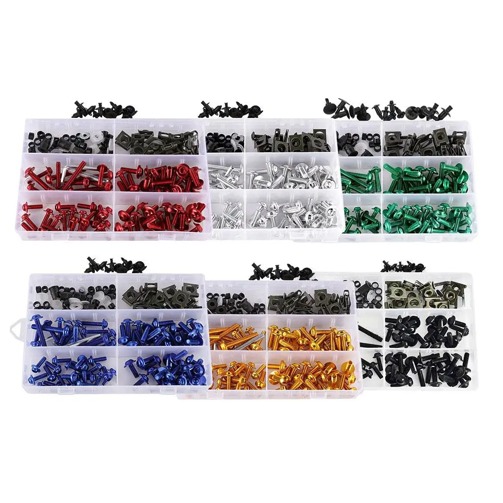 

173Pcs Motorcycle Fairing Bolt Fits for Kawasak Mountings Bodywork